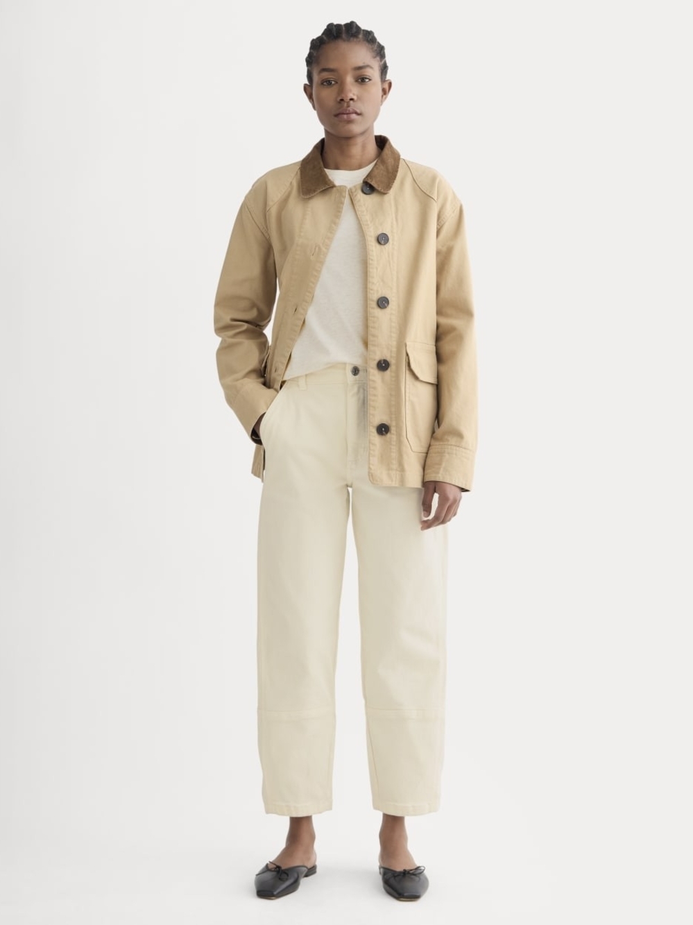 Everlane Utility Barrel Pant Cotton Twill Ankle Length